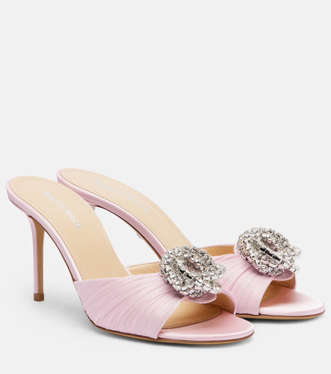 Mach & Mach - Galaxy 85 embellished satin mules