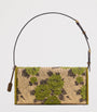 Embroidered Vain Soft Shoulder Bag