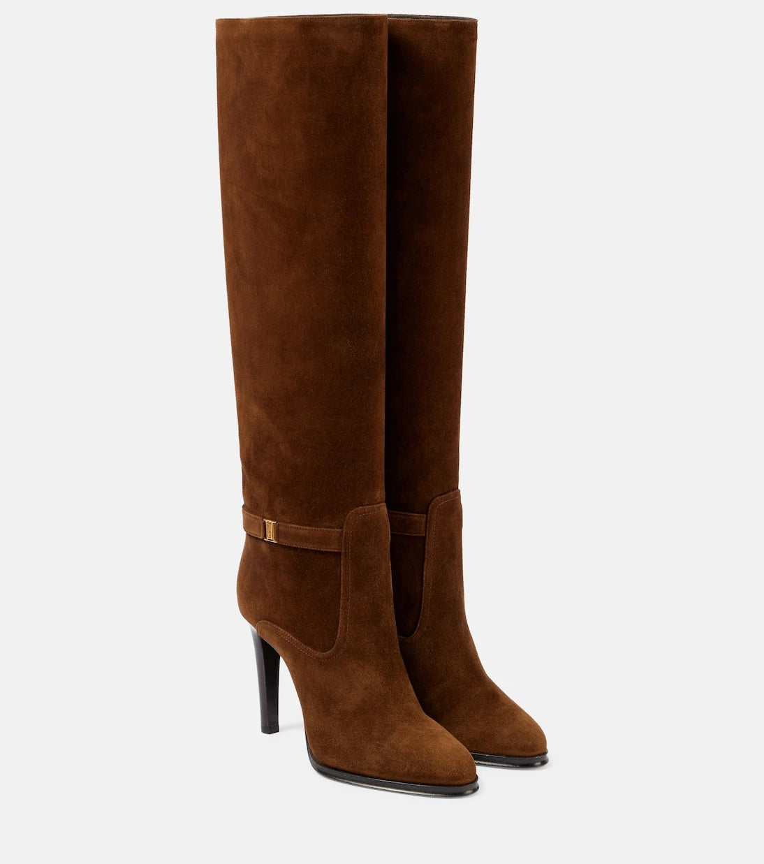 Saint Laurent - Diane 100 suede knee-high boots