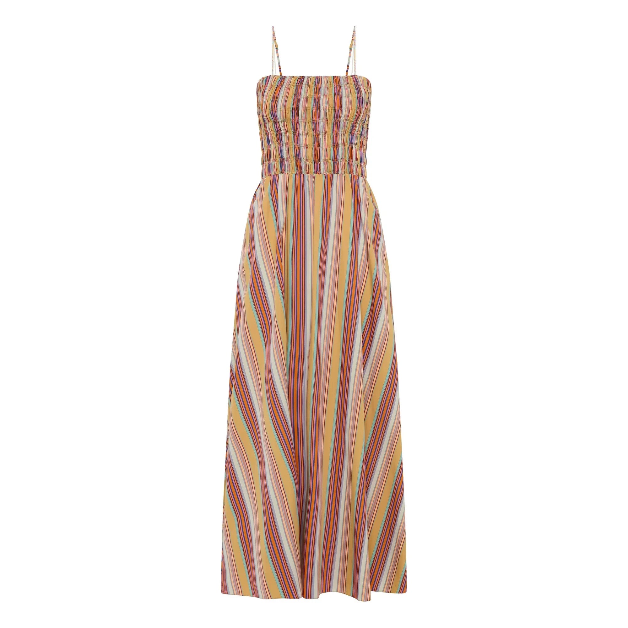 Faithfull the Brand - Anniken Stripes Dress | Brick red