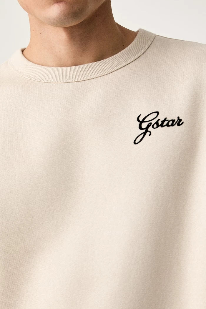 G-Star pamuklu erkek sweatshirt Script r sw