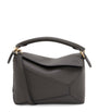 LOEWE Grey Mini Leather Puzzle Edge Top-Handle Bag