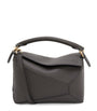 LOEWE Grey Mini Leather Puzzle Edge Top-Handle Bag