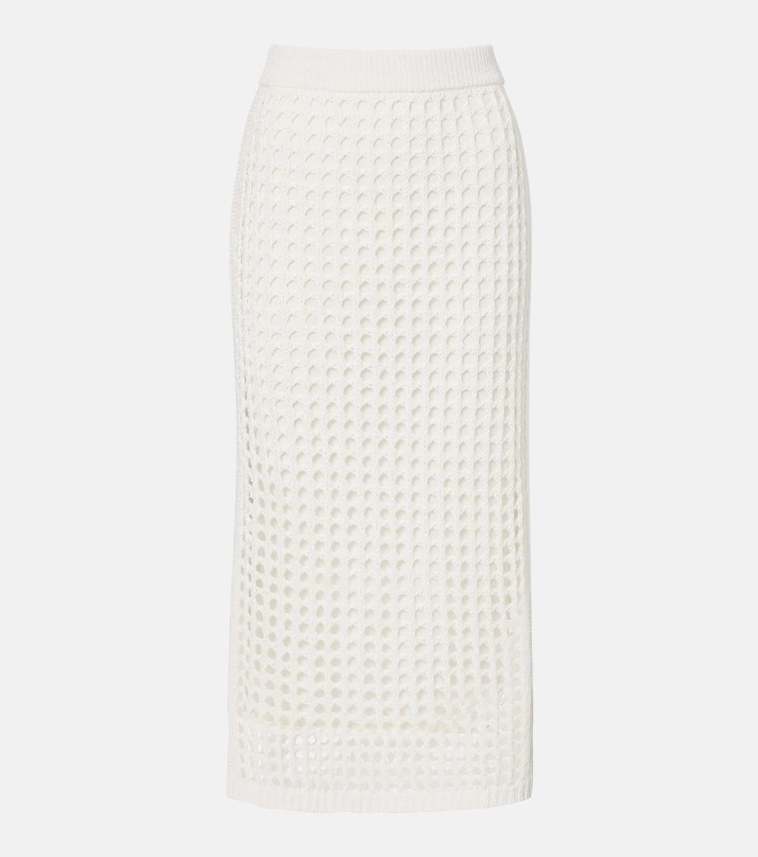 Max Mara - Geode open-knit cotton midi skirt