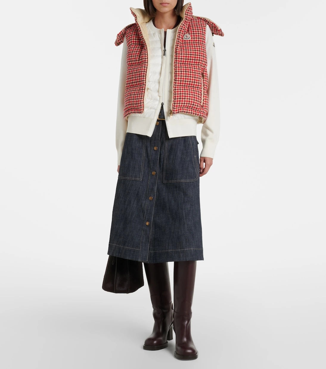 Moncler - Tricot down-paneled virgin wool cardigan