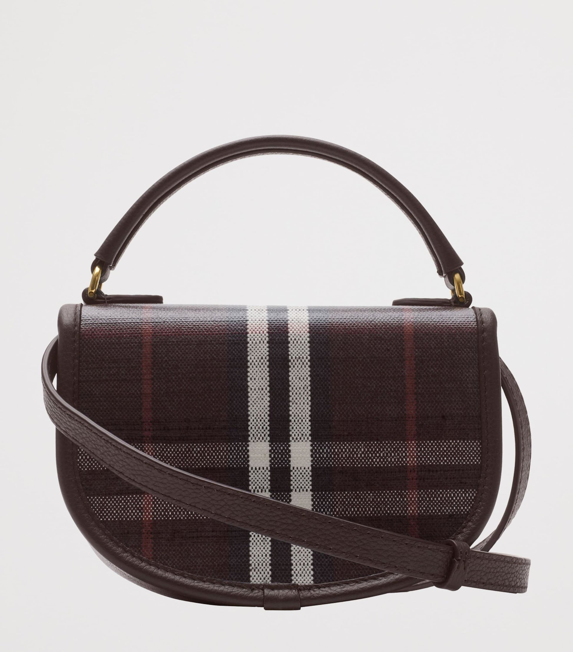 Burberry Brown Mini Canvas Highlands Cross-Body Bag