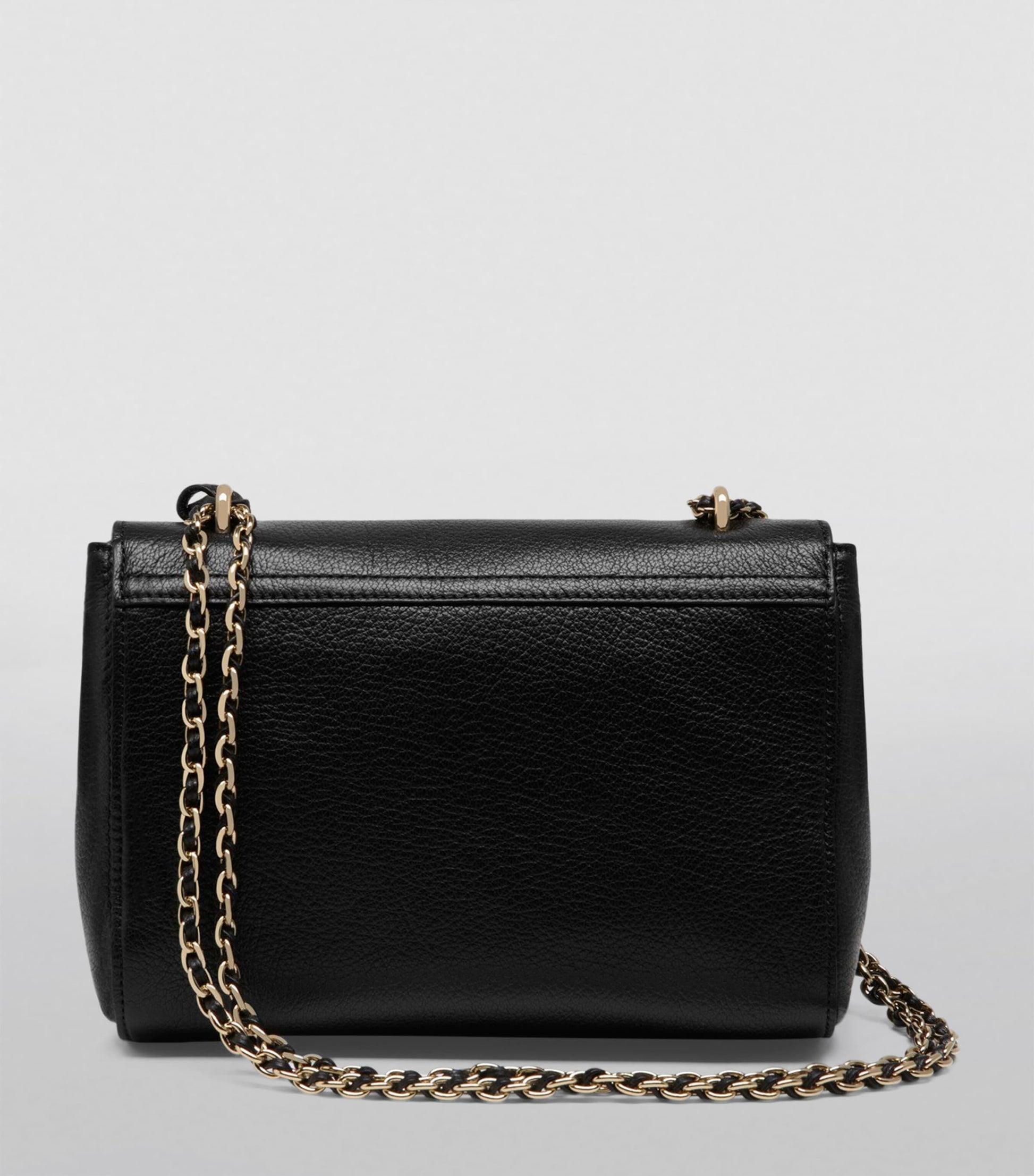 Black Leather Lily Shoulder Bag