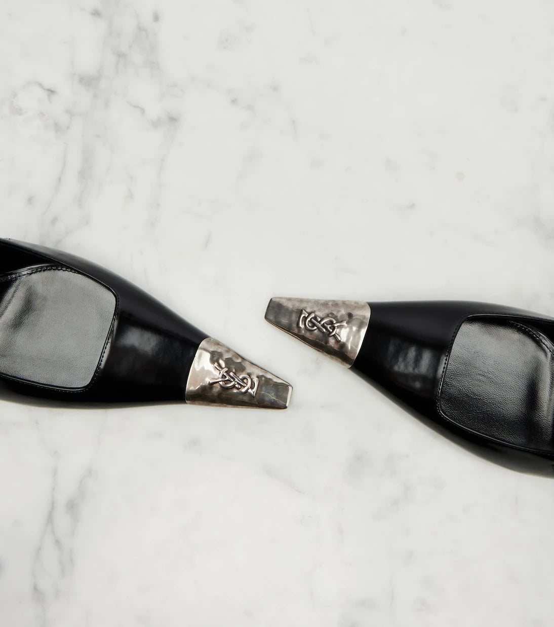 Saint Laurent - Jeanne 75 leather slingback pumps