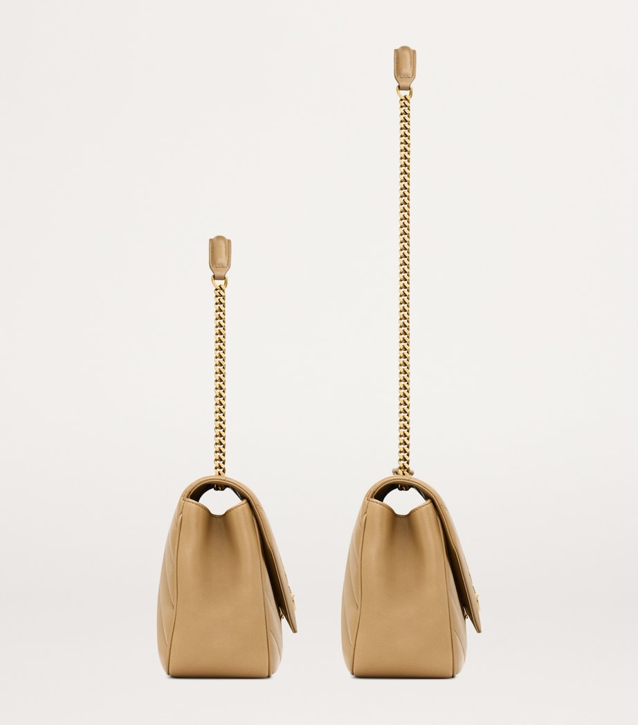 Saint Laurent Brown Medium Leather Loulou Shoulder Bag