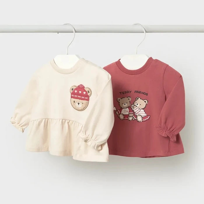 Mayoral Newborn Uzun Kollu Pamuklu Bebek Bluzu 2'li