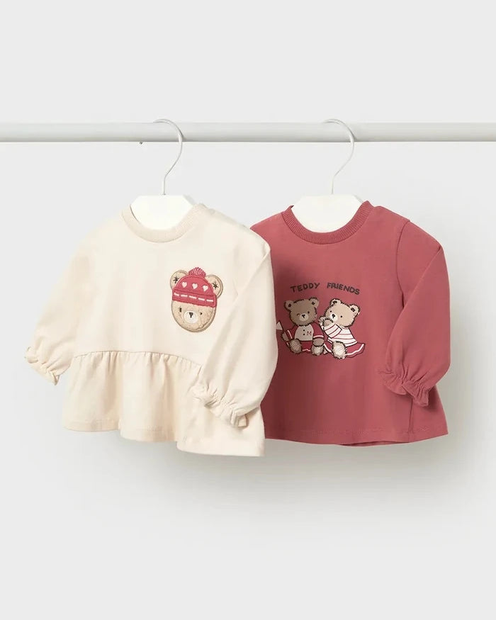 Mayoral Newborn Uzun Kollu Pamuklu Bebek Bluzu 2'li