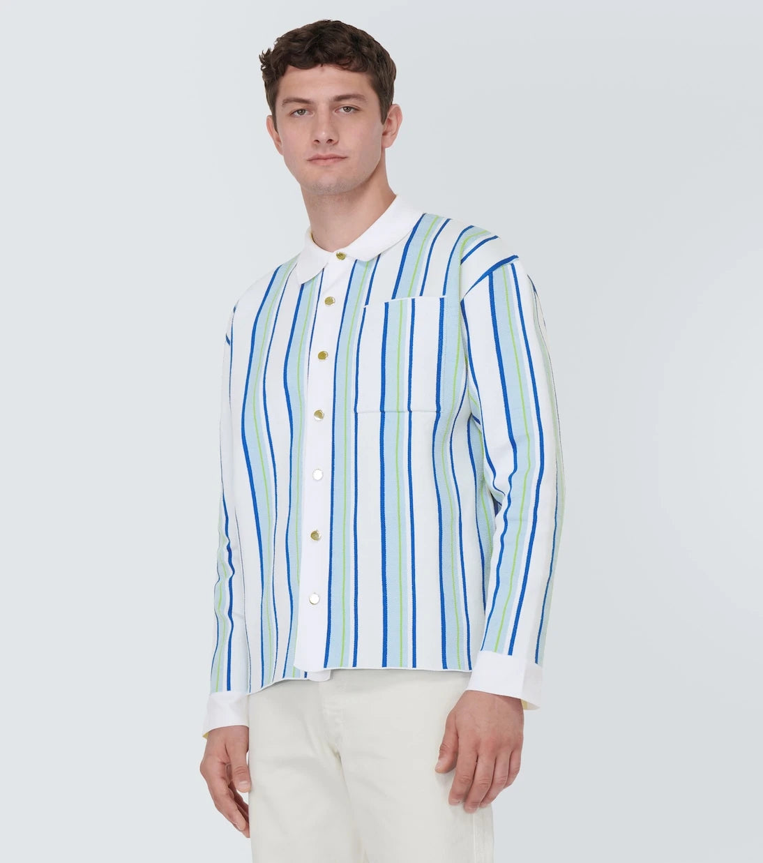 Jacquemus - La Chemise Maille Polo striped shirt