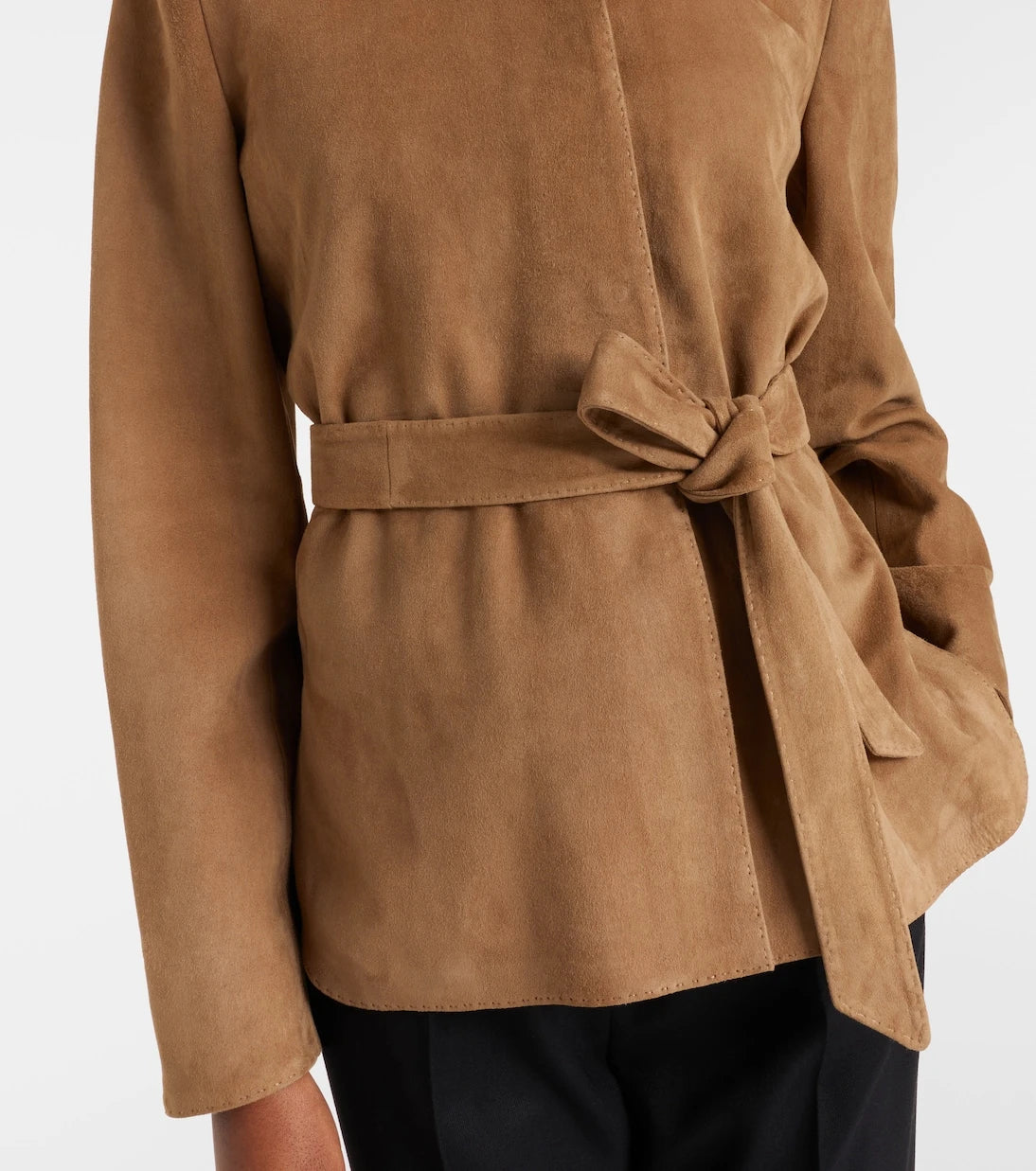 Max Mara - Abito belted suede jacket