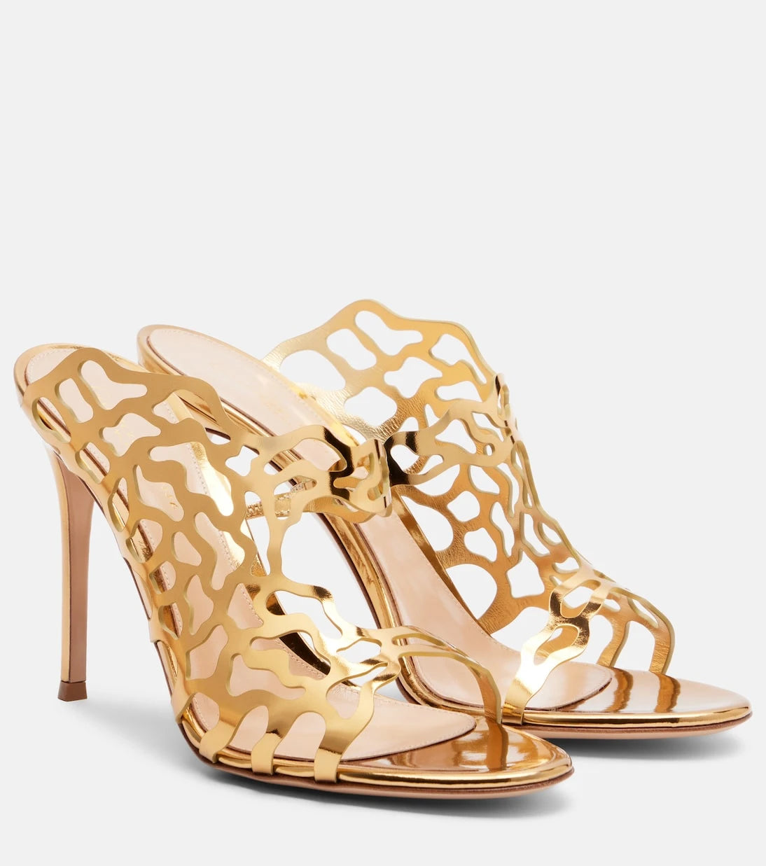 Gianvito Rossi - Metallic leather mules
