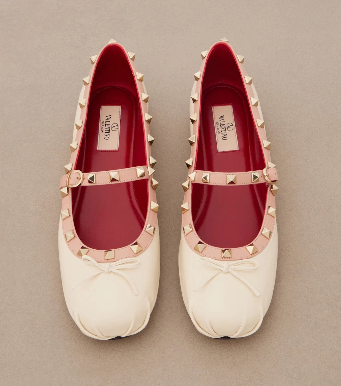 Valentino Garavani - Rockstud leather Mary Jane flats