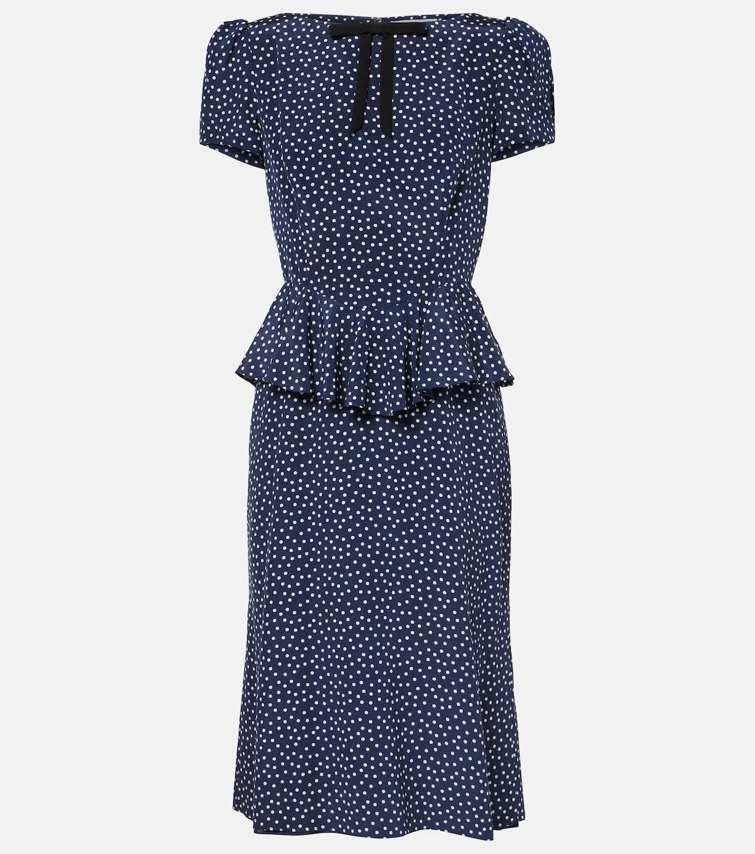 Alessandra Rich - Polka-dot silk midi dress