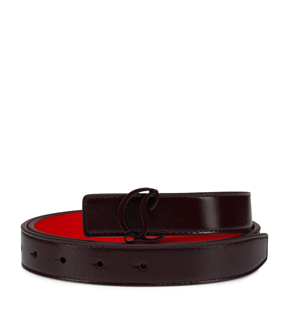 Red Loubi54 Leather Reversible Belt