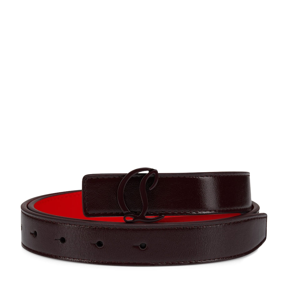 Red Loubi54 Leather Reversible Belt