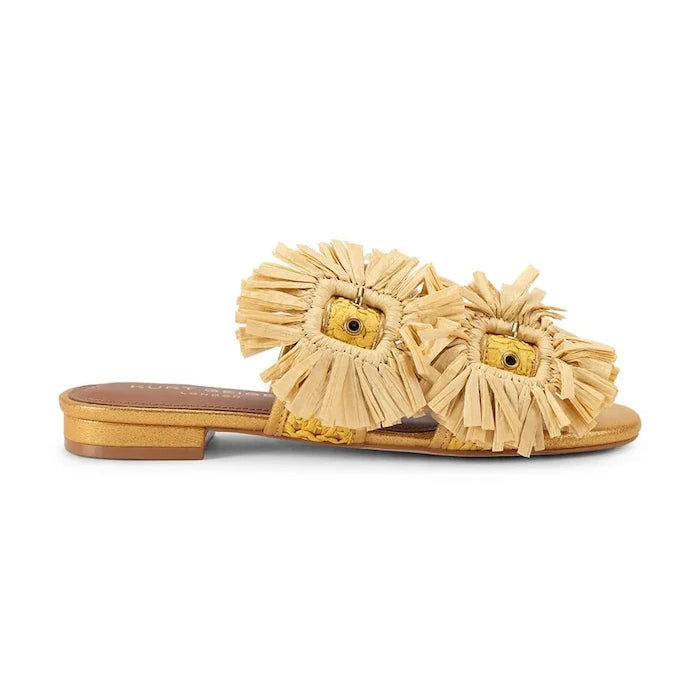 Kurt Geiger London чехли дамски Raffia Buckle Flat Sdl