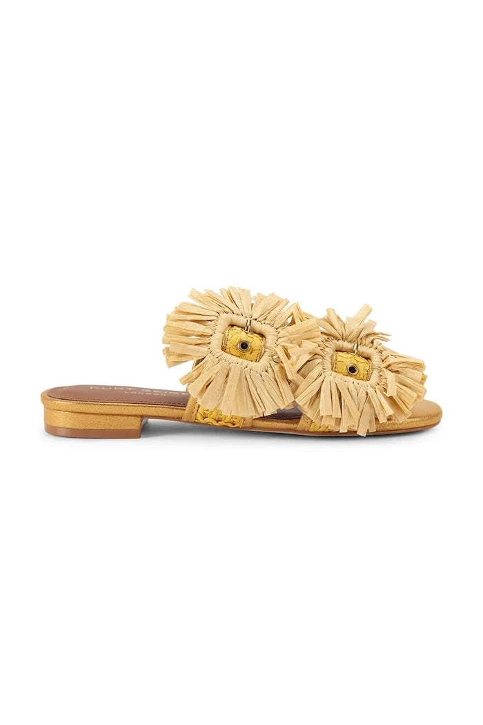 Kurt Geiger London чехли дамски Raffia Buckle Flat Sdl