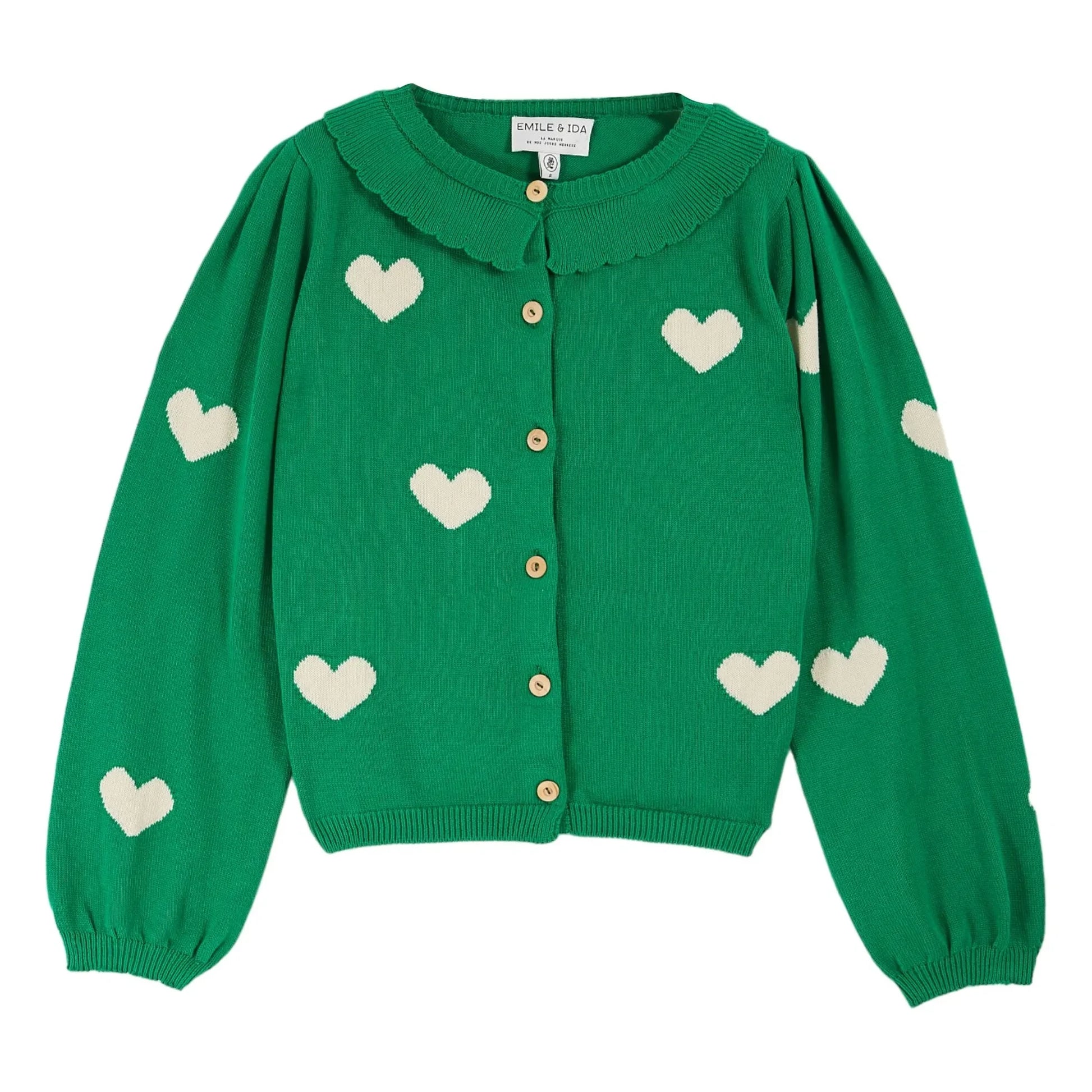 Emile et Ida - Cardigan Boum Coton Bio | Green