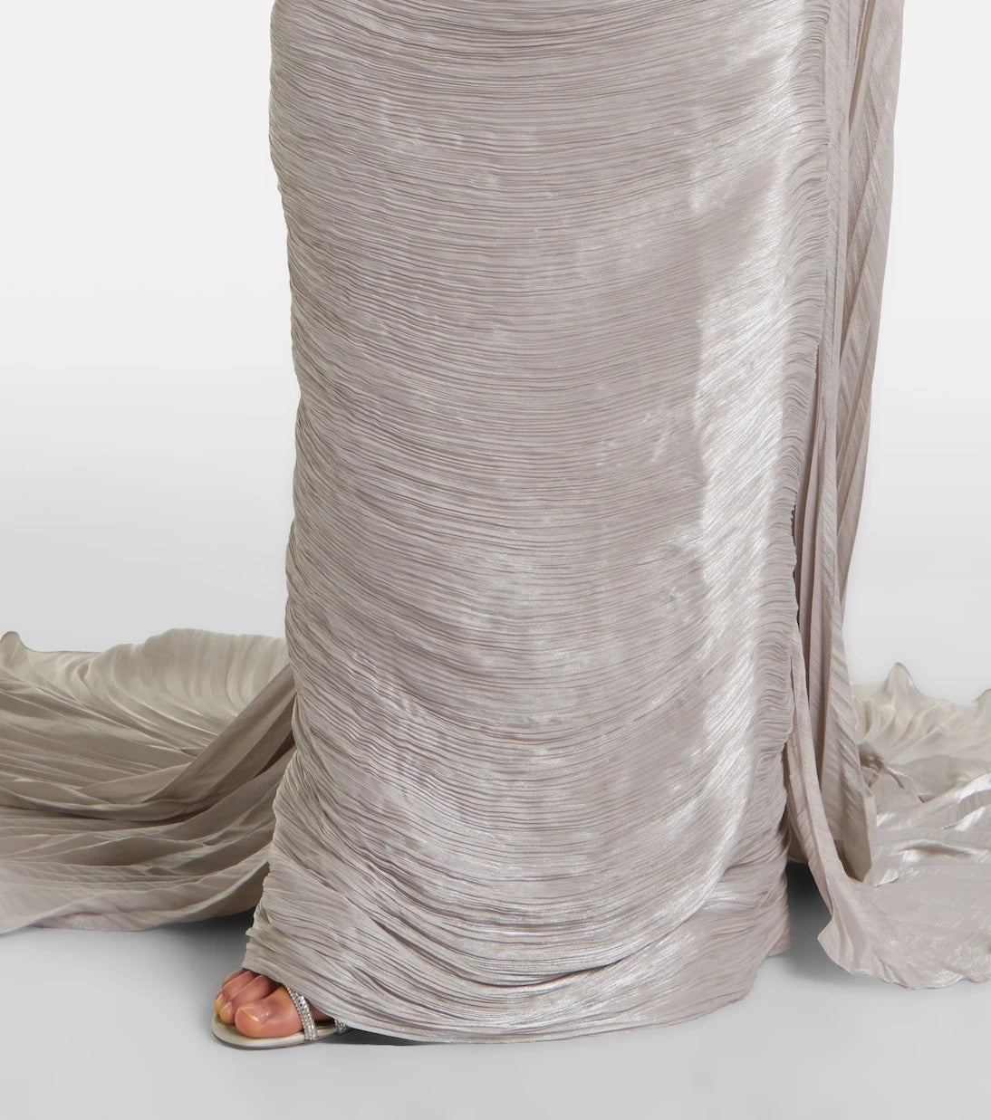 Marmar Halim - Off-shoulder pleated bustier gown