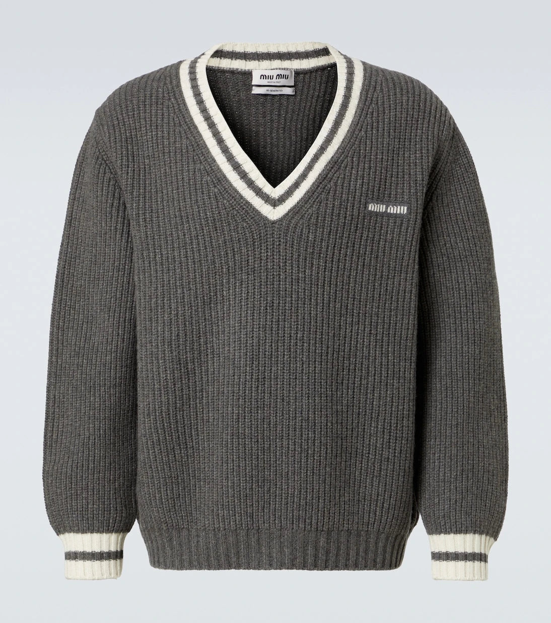 Miu Miu - Ribbed-knit wool and cashmere sweater
