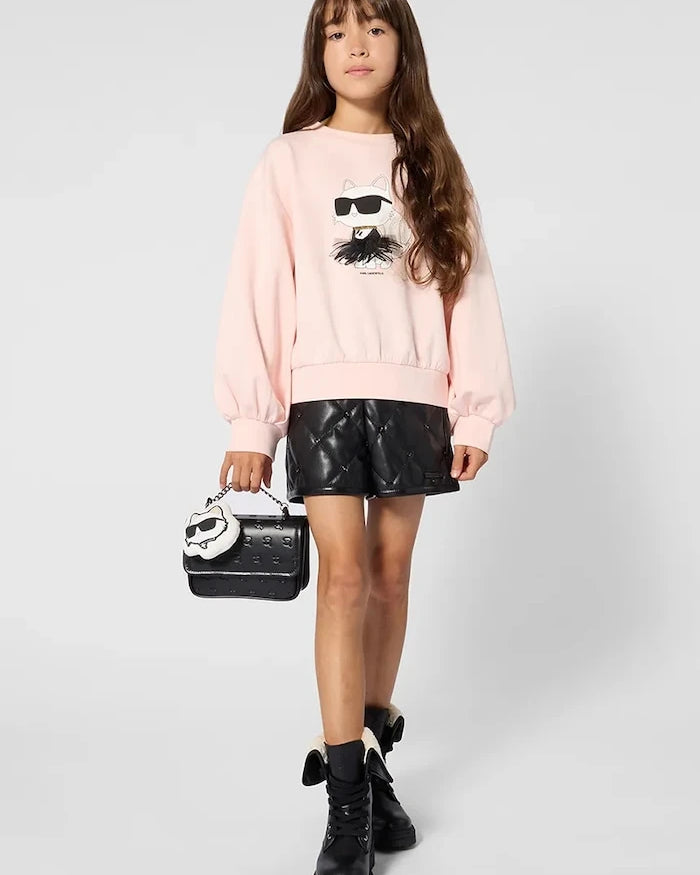 Karl Lagerfeld pamuklu çocuk sweatshirt