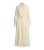 Ralph Lauren Collection Beige Mulberry Silk Grantly Midi Shirt Dress