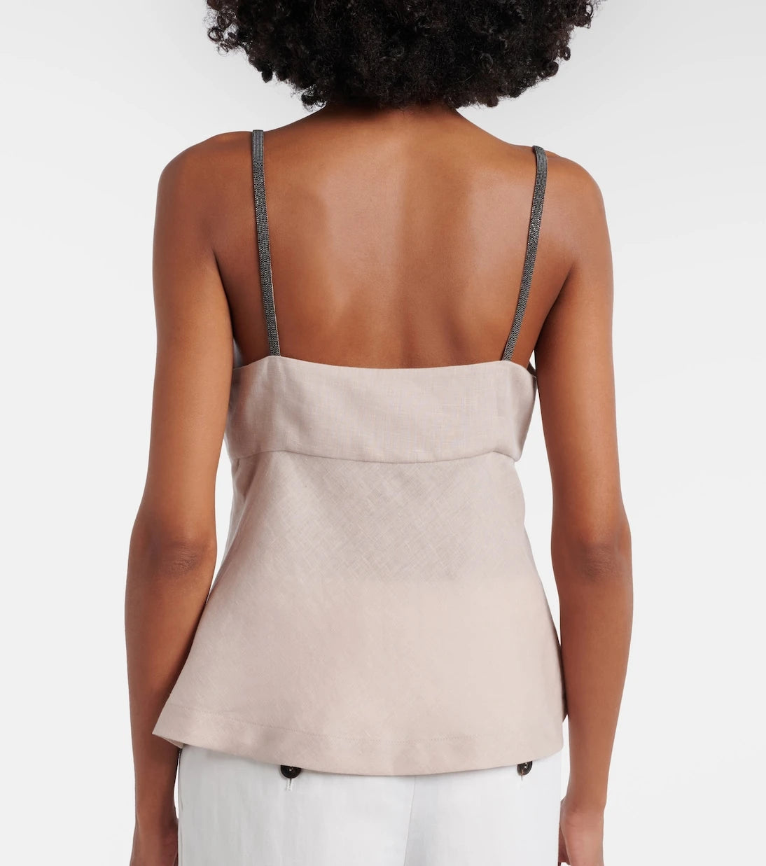 Brunello Cucinelli - Monili linen top