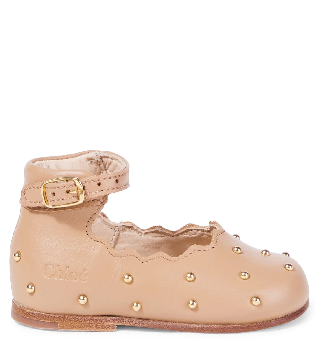 Chloé Kids - Baby studded leather ballet flats