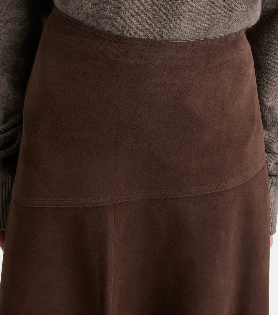 Yves Salomon - Suede midi skirt