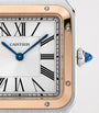Large Rose Gold and Sapphire Santos-Dumont Watch 31.4mm