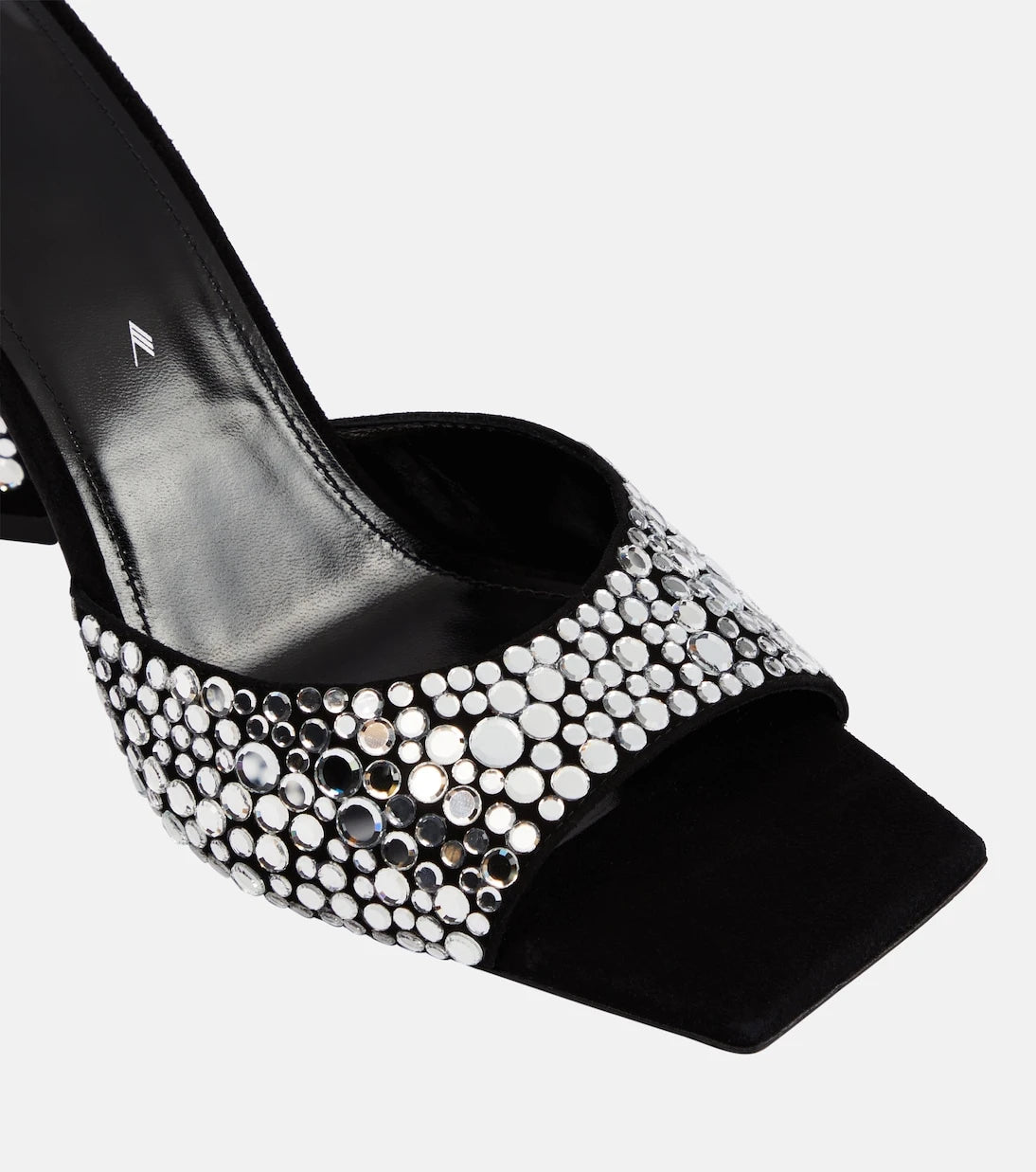 The Attico - Mini Devon 85 embellished suede mules