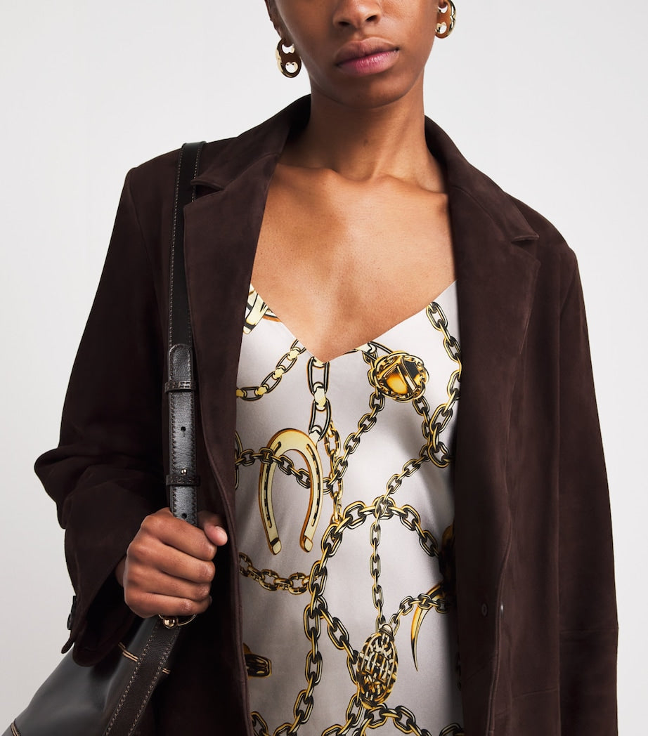 L'Agence Multi Silk Seridie Midi Dress