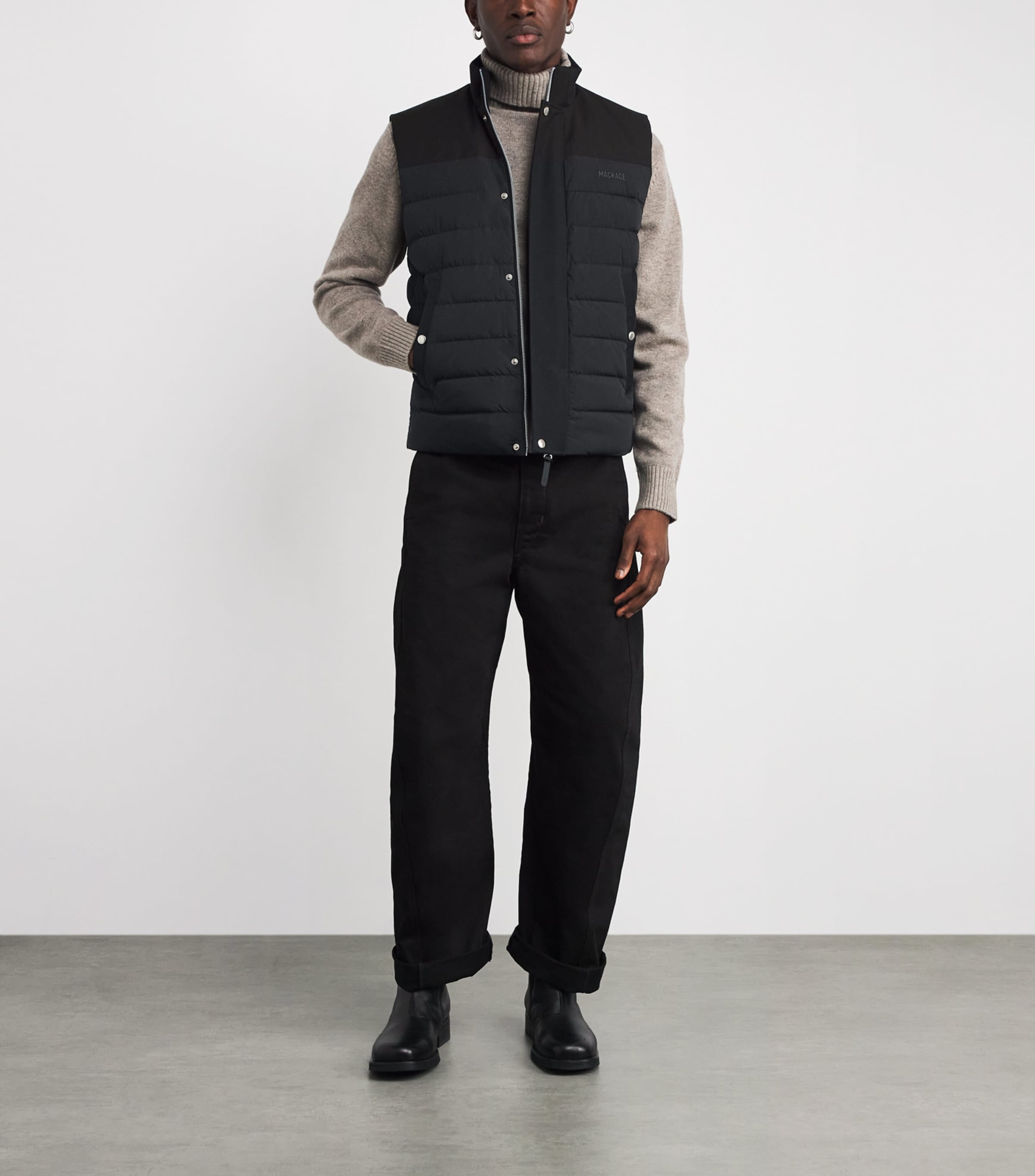 Black Down Brody Gilet