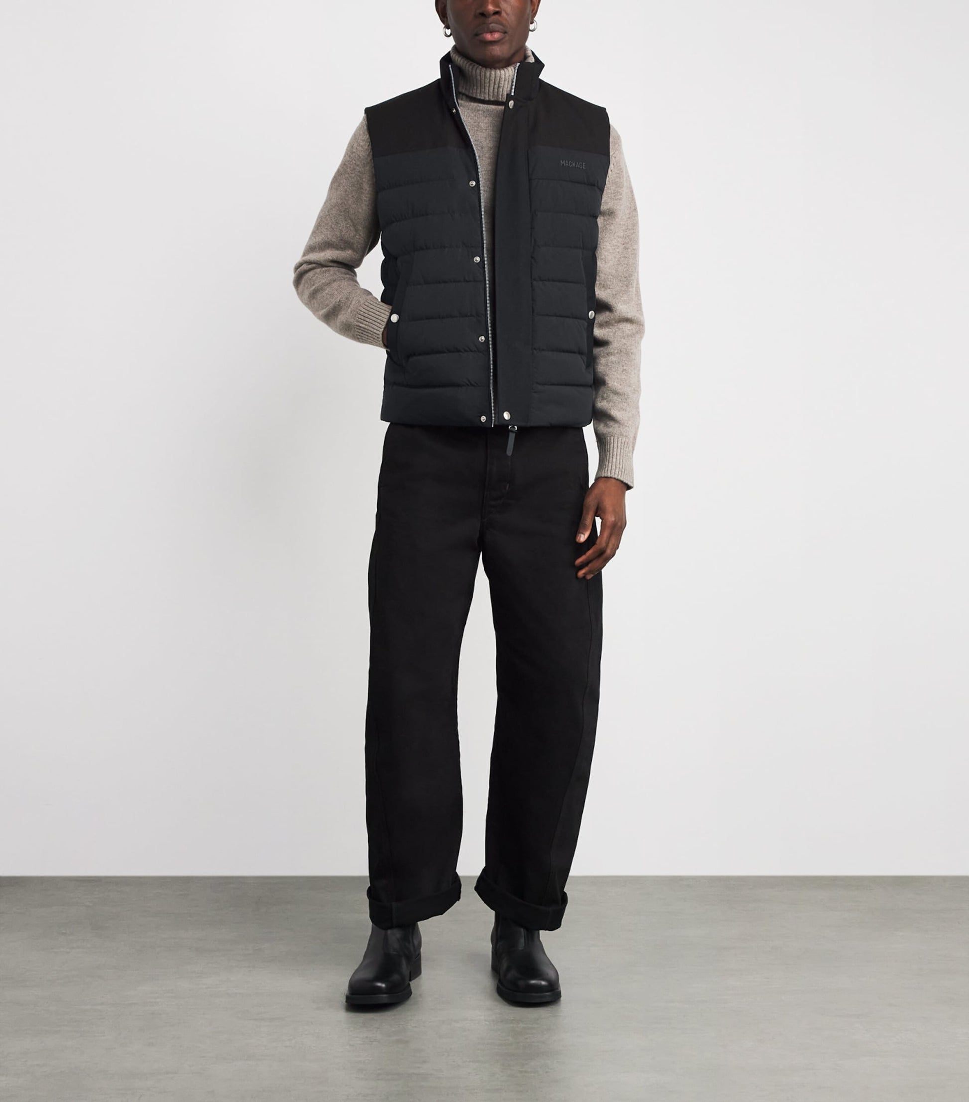 Black Down Brody Gilet
