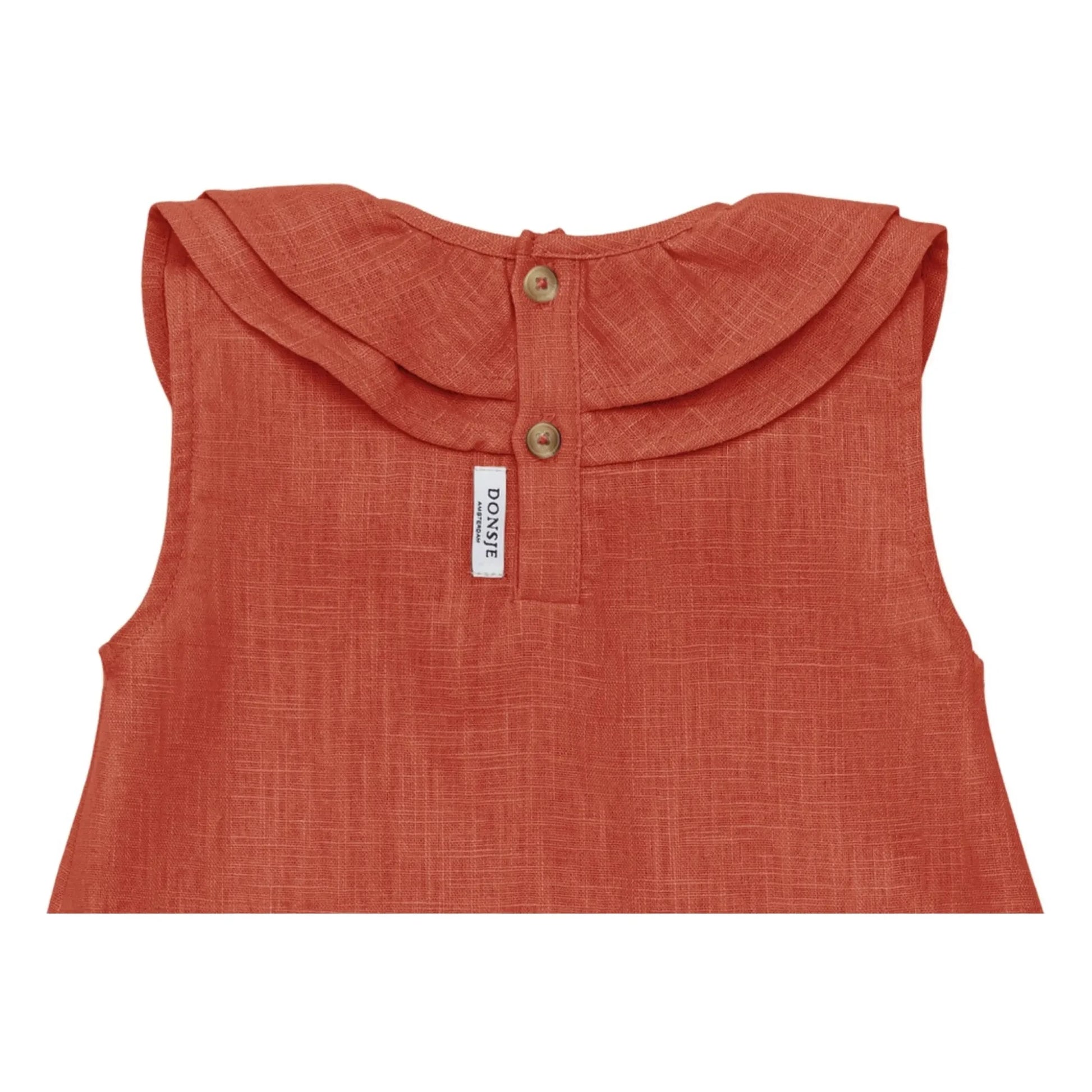 Donsje - Michelle Linen Dress | Faded red