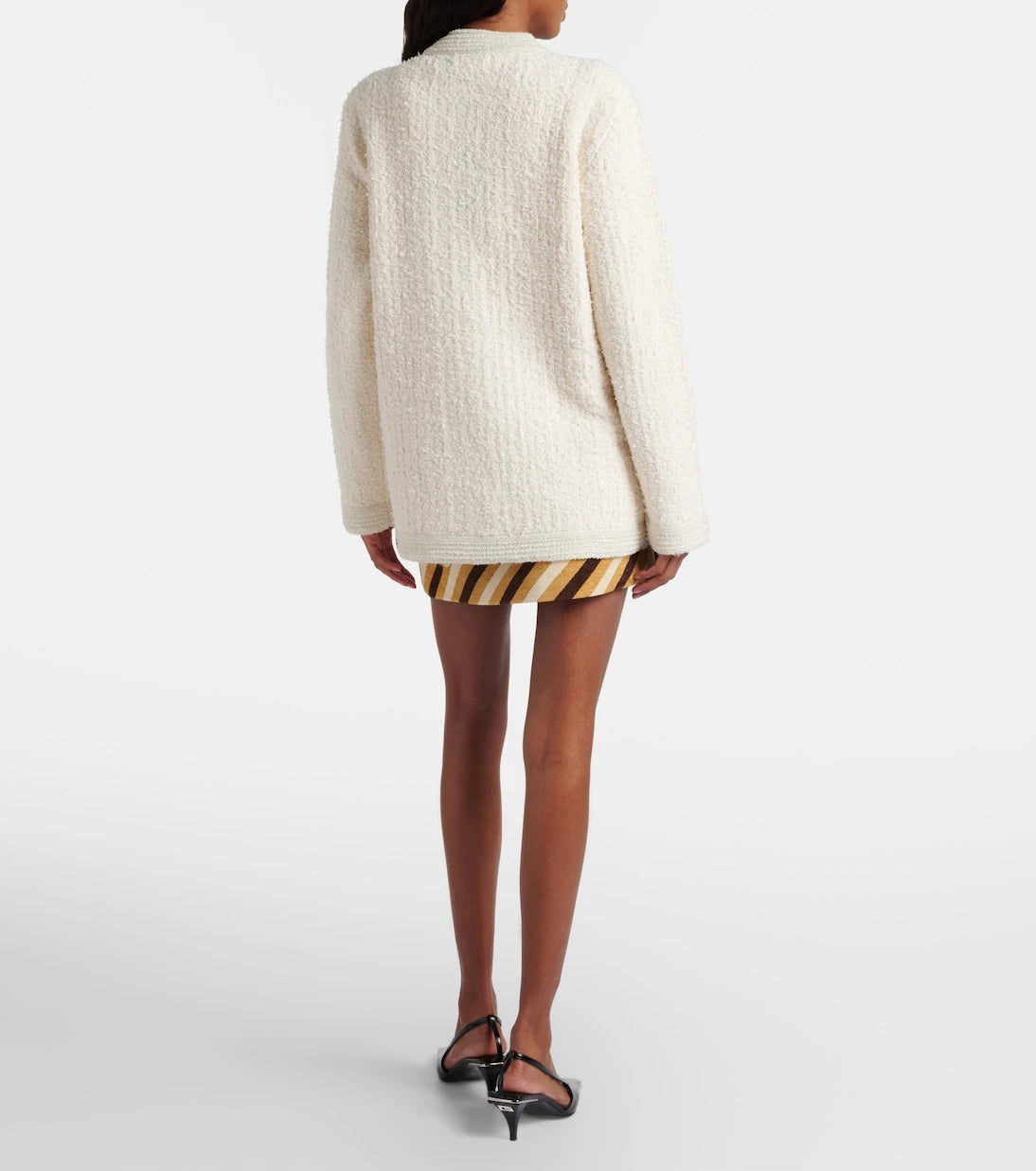 Gucci - كارديجان من مزيج صوف البوكليه اللامع