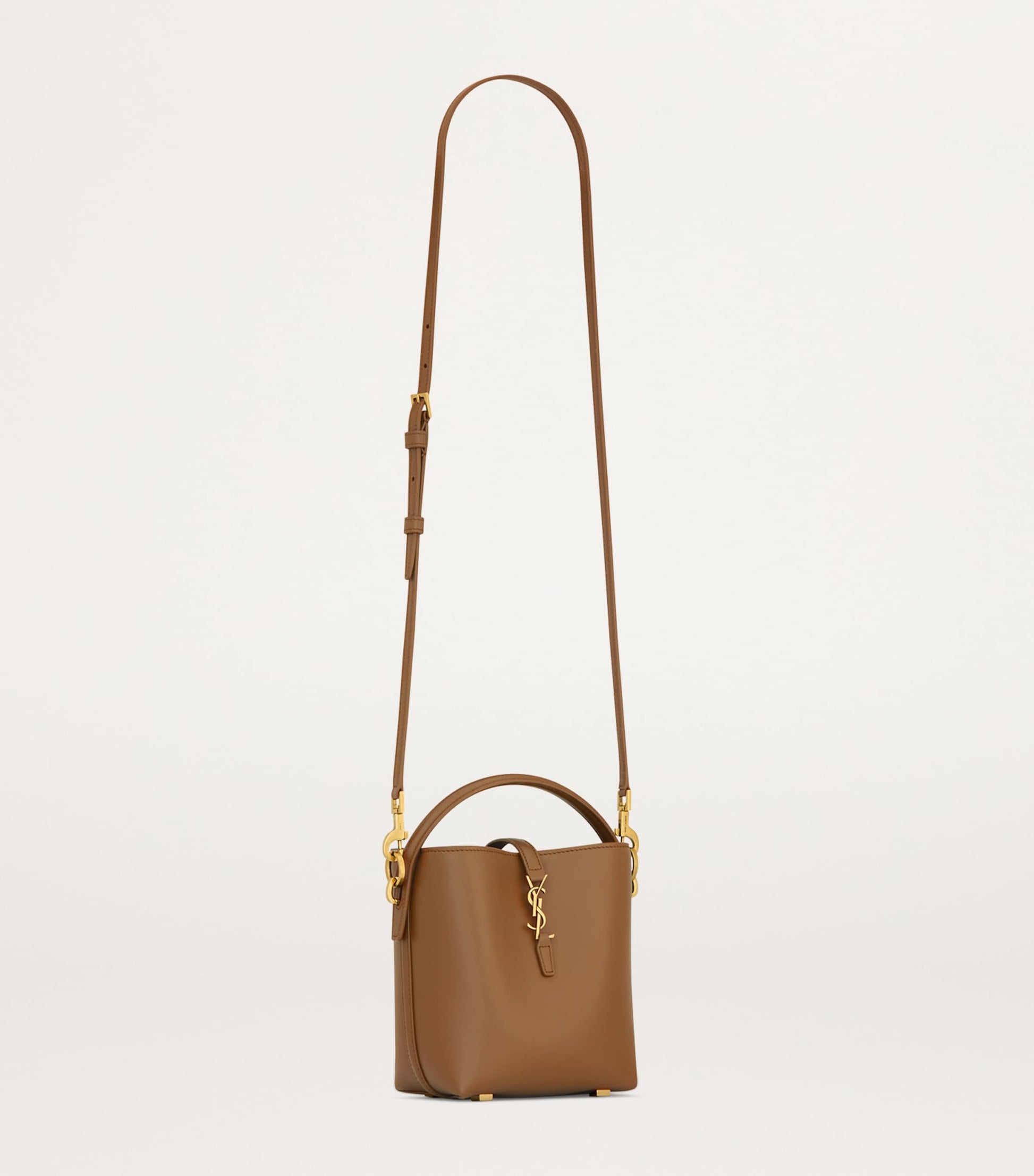 Saint Laurent Brown Mini Le 37 Bucket Bag