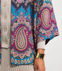 Etro Multi Silk Paisley Print Short Robe