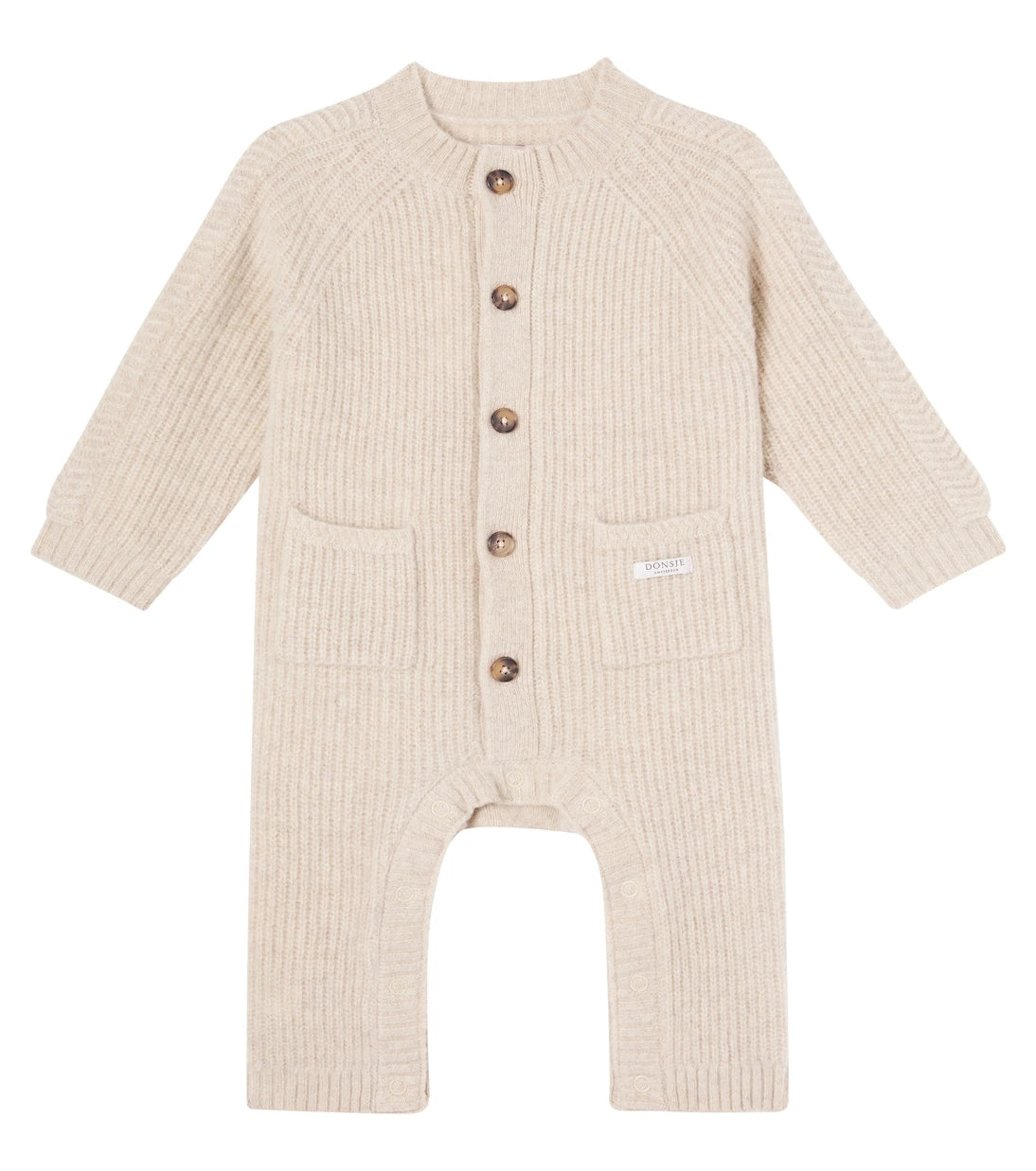 Donsje - Baby Geertje ribbed-knit wool jumpsuit