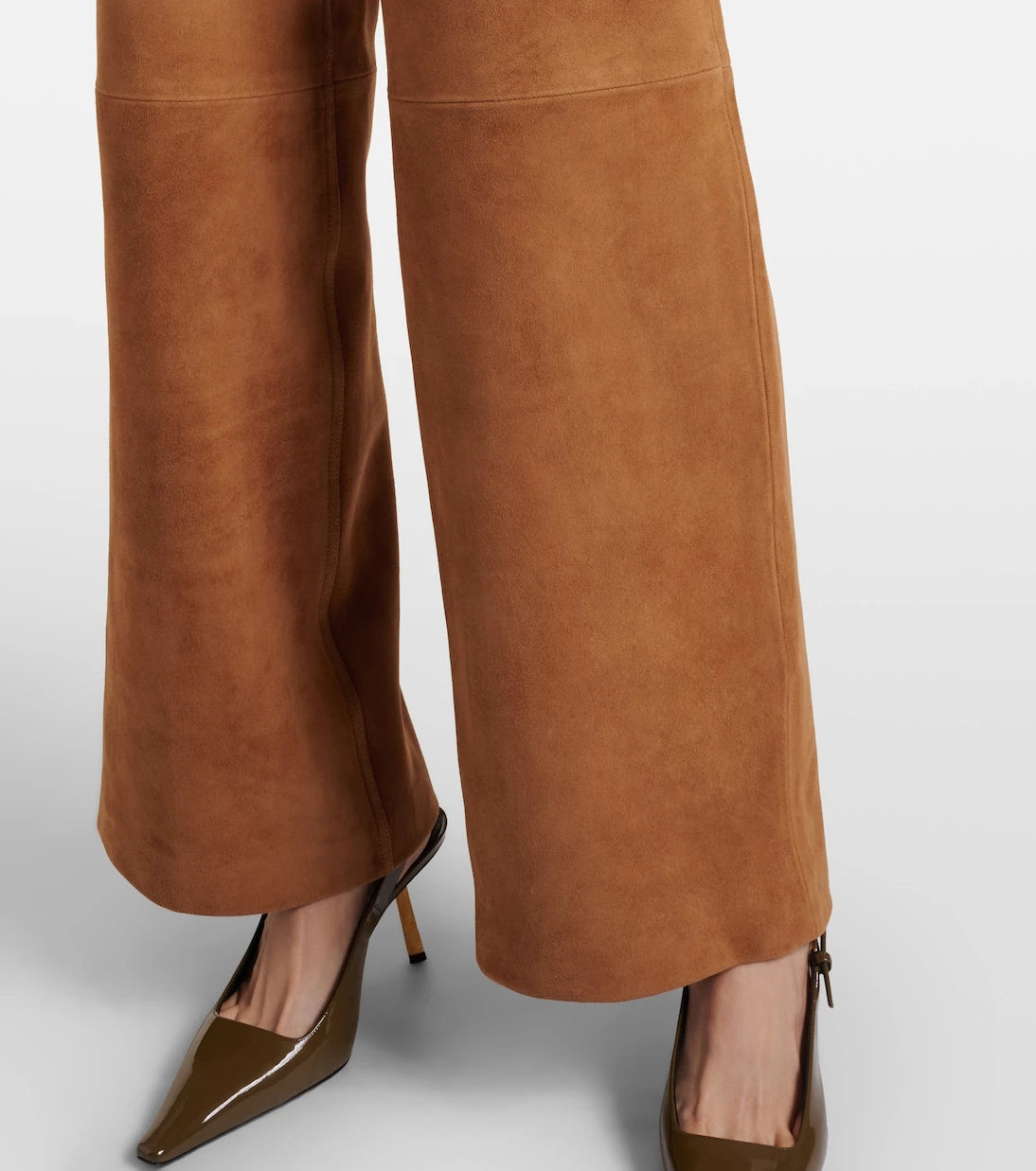 Nour Hammour - Milo suede wide-leg pants