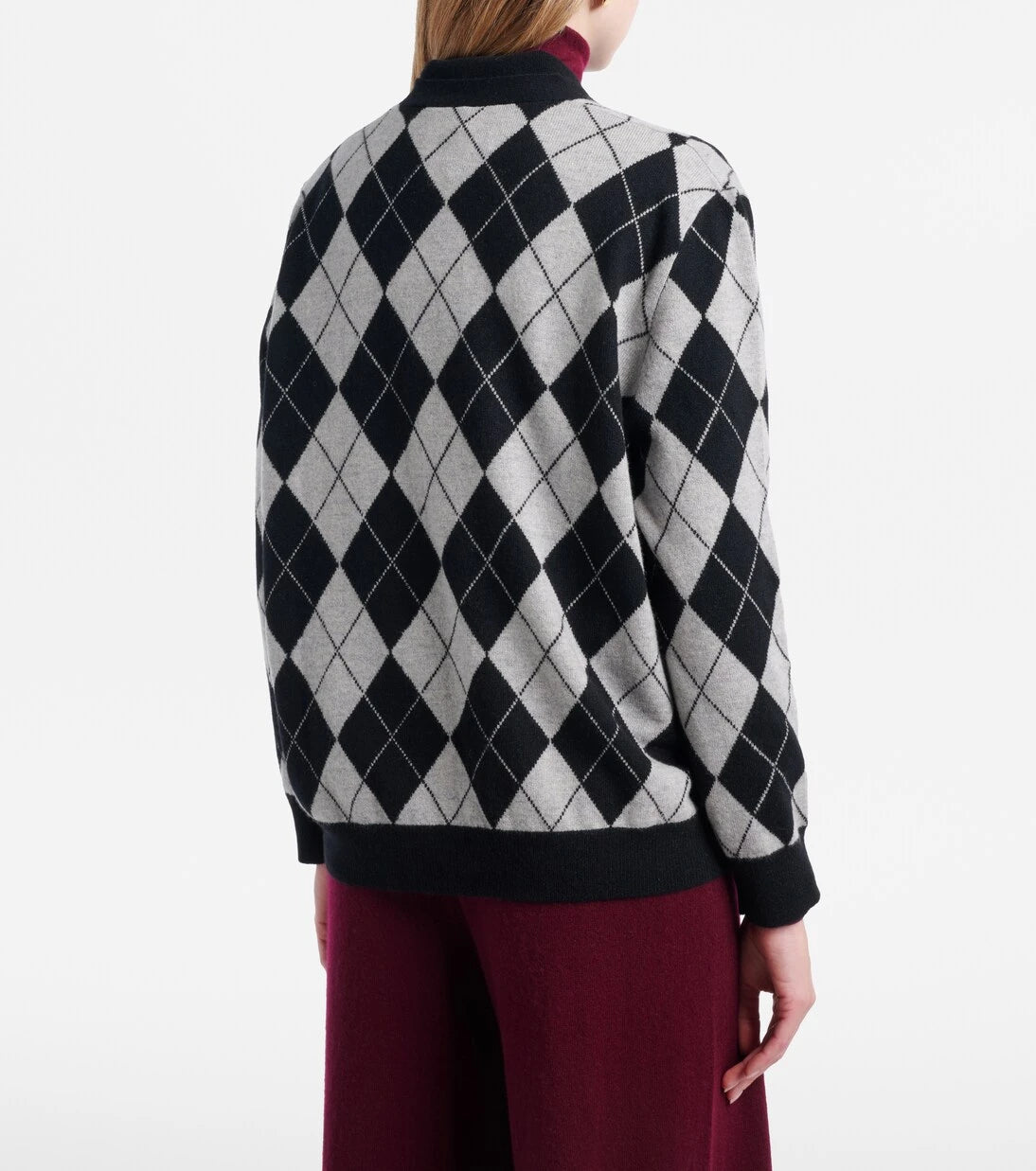 Lisa Yang - Raelyn argyle cashmere cardigan