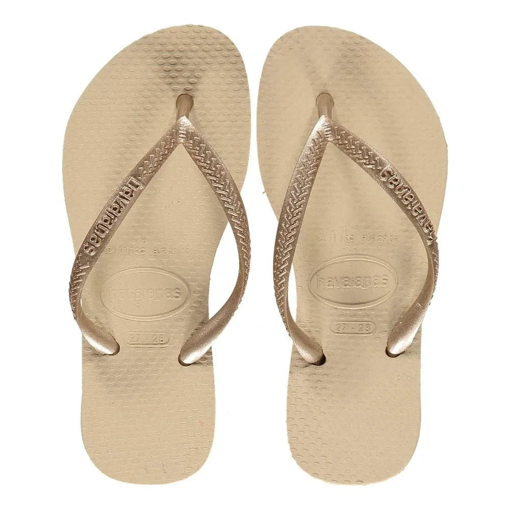 Havaianas - Narrow Flip Flops | Gold