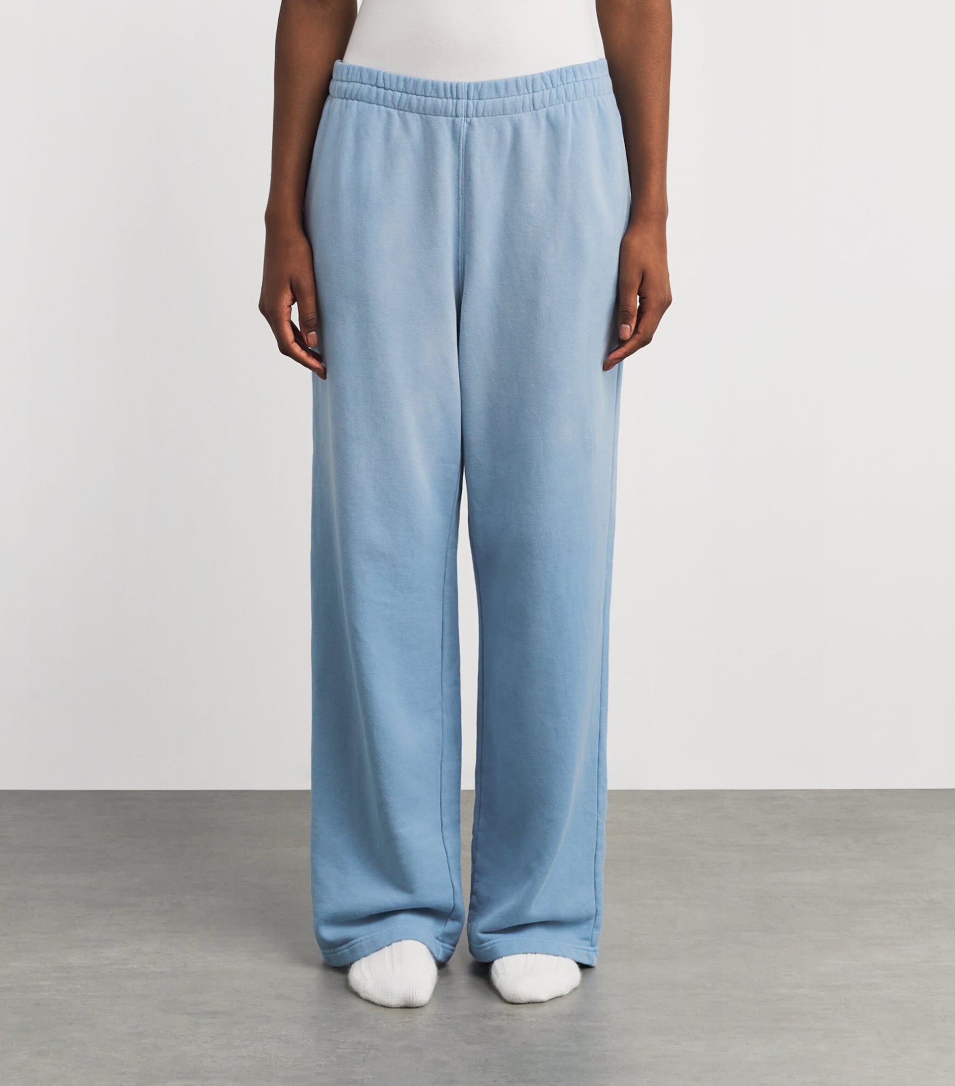 Blue French Terry Low-Rise Sweatpants