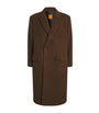 Wool-Blend Double-Breasted Coat BROWN
