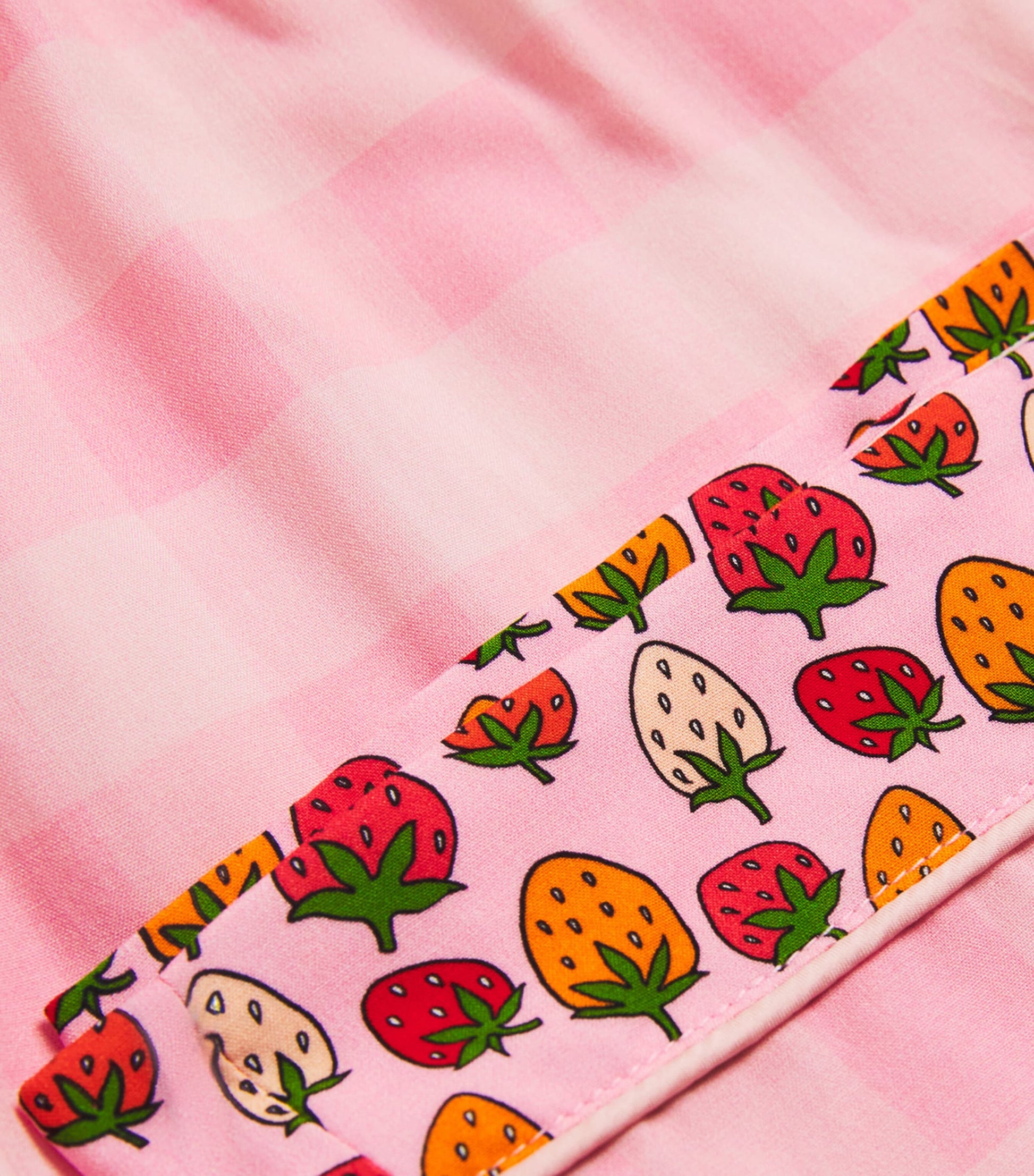 Fruit Check Print Pyjama Set (2-13 Years)
