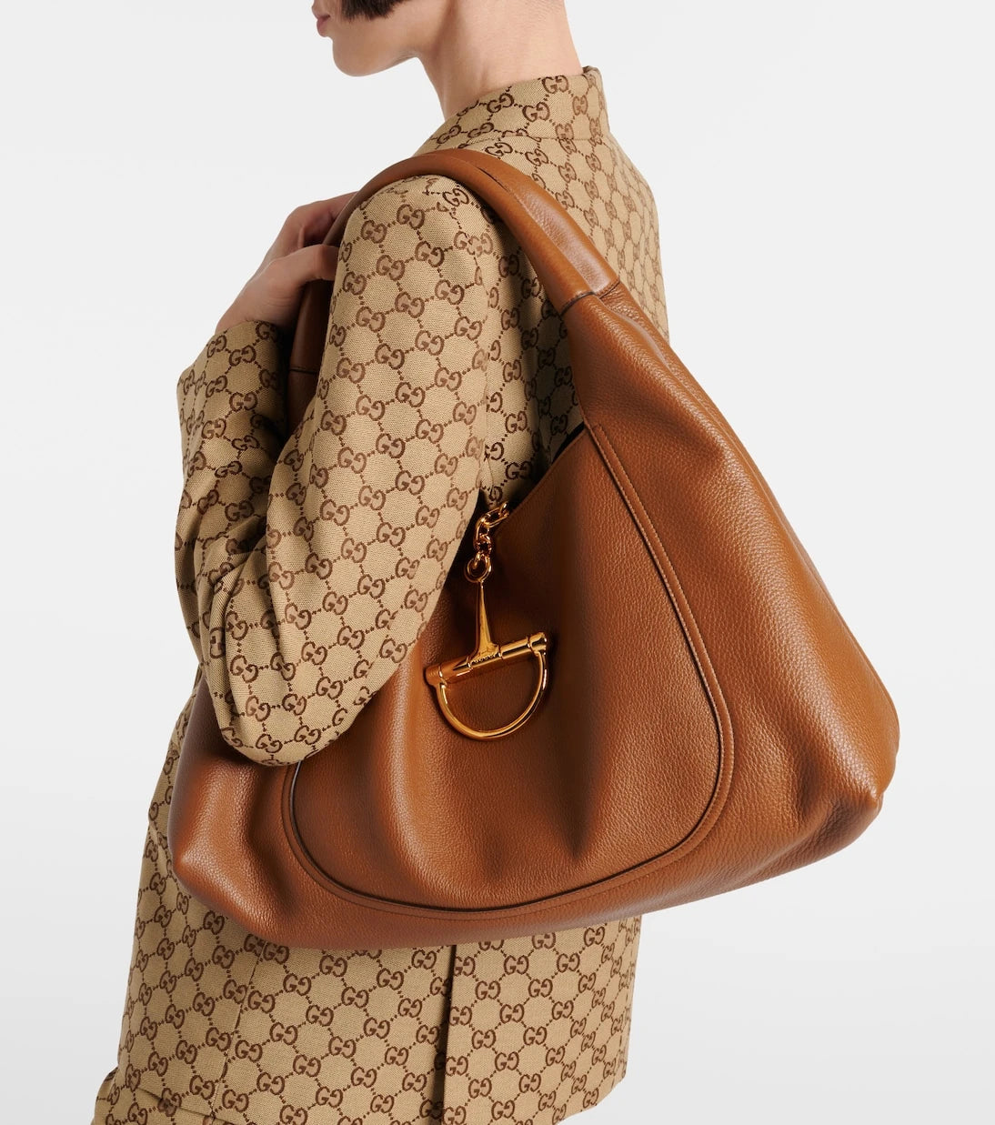 Gucci - Gucci Softbit Large leather shoulder bag