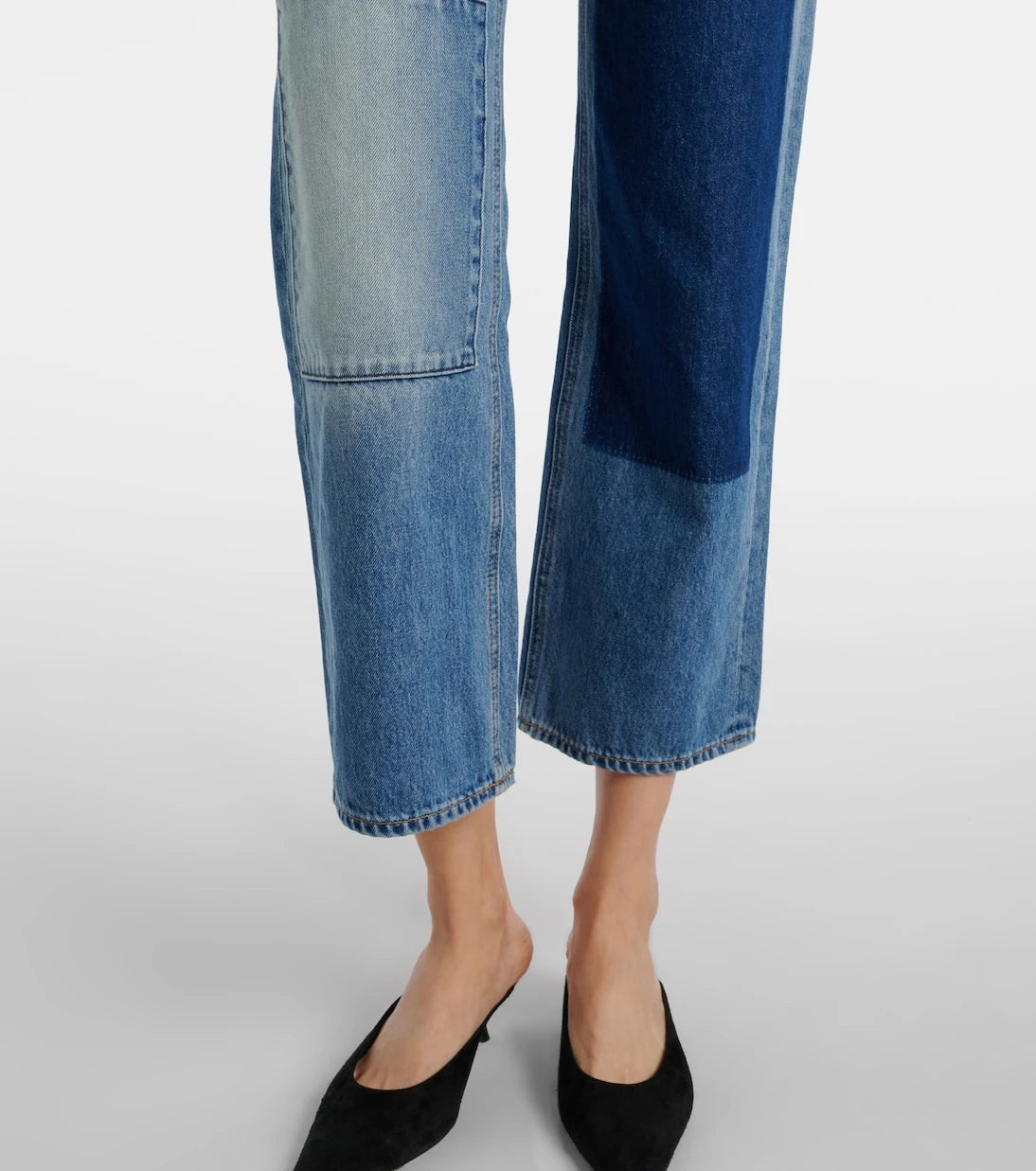 Veronica Beard - Patchwork straight jeans